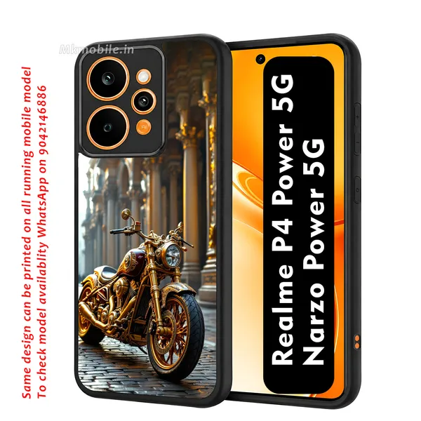 Golden_Motorcycle_Design_Printed_Premium_Glossy_Back_Case_Cover_With_Camera_Protection_For_Realme_P4_Power_5G_/_Narzo_Power_5G_Mk000154_Bx
