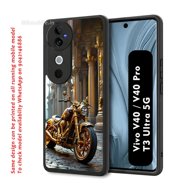 Golden_Motorcycle_Design_Printed_Premium_Glossy_Back_Case_Cover_With_Camera_Protection_For_Vivo_V40_5G_/_V40_Pro_5G_/_T3_Ultra_5G_Mk000154_Bx