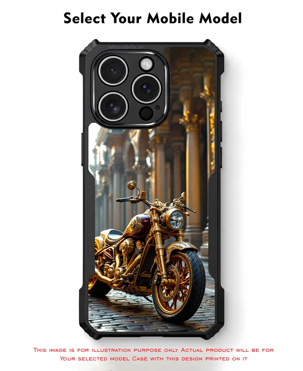 Golden_Motorcycle_Design_Printed_Bumper_Glossy_Back_Case_Cover_With_Camera_Protection_Mk000154_Ip