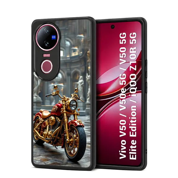 Red_And_Gold_Motorcycle_Design_Printed_Premium_Glossy_Back_Case_Cover_With_Camera_Protection_For_Vivo_V50_/_V50e_/_V50_5g_Elite_Edition_/_iQOO_Z10r_5g_Mk000156_Bx