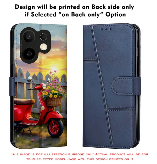 Red_Vintage_Scooter_Sunset_Design_Printed_Flip_Case_Cover_With_Camera_Protection_Mk000160_Fcuv