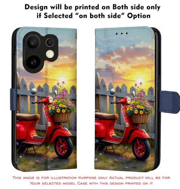 Red_Vintage_Scooter_Sunset_Design_Printed_Flip_Case_Cover_With_Camera_Protection_Mk000160_Fcuv
