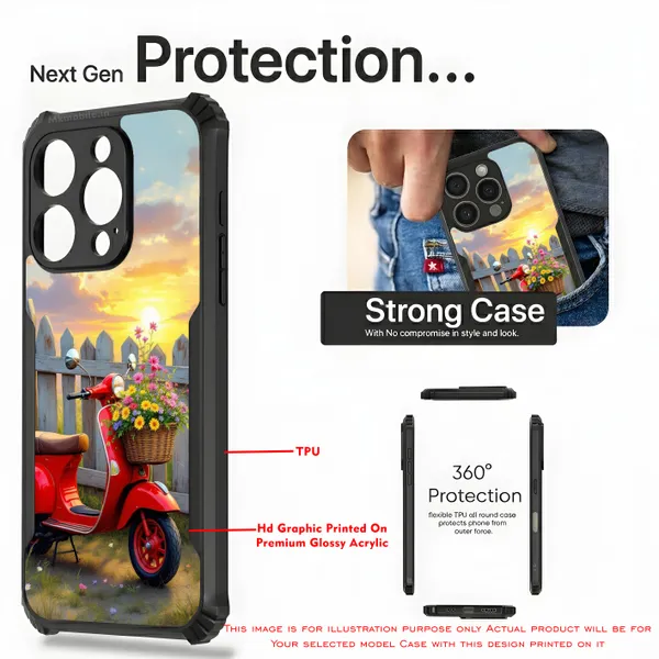 Red_Vintage_Scooter_Sunset_Design_Printed_Bumper_Glossy_Back_Case_Cover_With_Camera_Protection_Mk000160_Ip