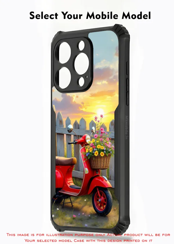 Red_Vintage_Scooter_Sunset_Design_Printed_Bumper_Glossy_Back_Case_Cover_With_Camera_Protection_Mk000160_Ip