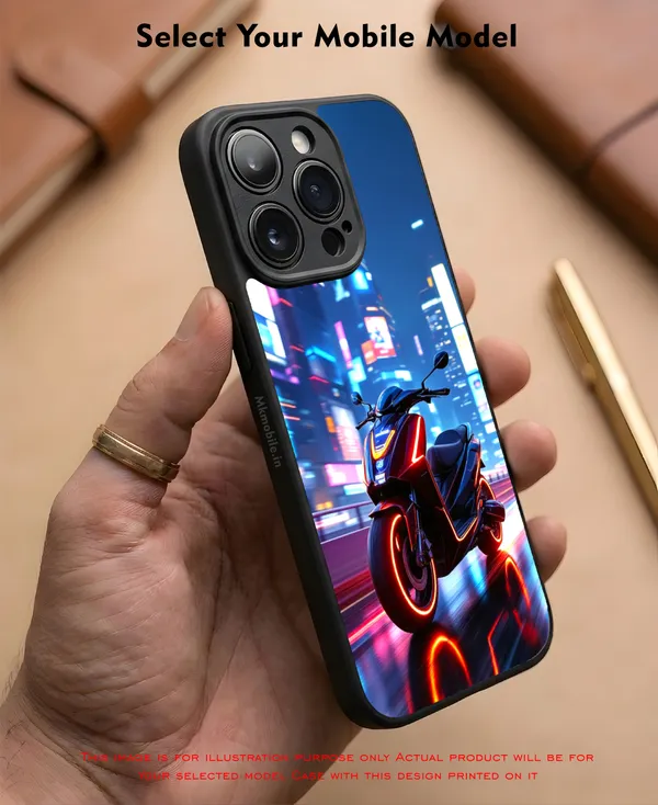 Neon_Scooter__Design_Printed_Premium_Glossy_Back_Case_Cover_With_Camera_Protection_Mk000161_Bx