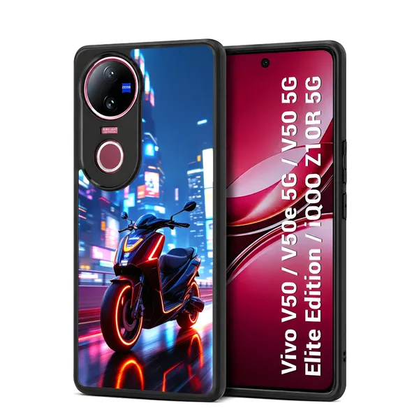 Neon_Scooter_Design_Printed_Premium_Glossy_Back_Case_Cover_With_Camera_Protection_For_Vivo_V50_/_V50e_/_V50_5g_Elite_Edition_/_iQOO_Z10r_5g_Mk000161_Bx