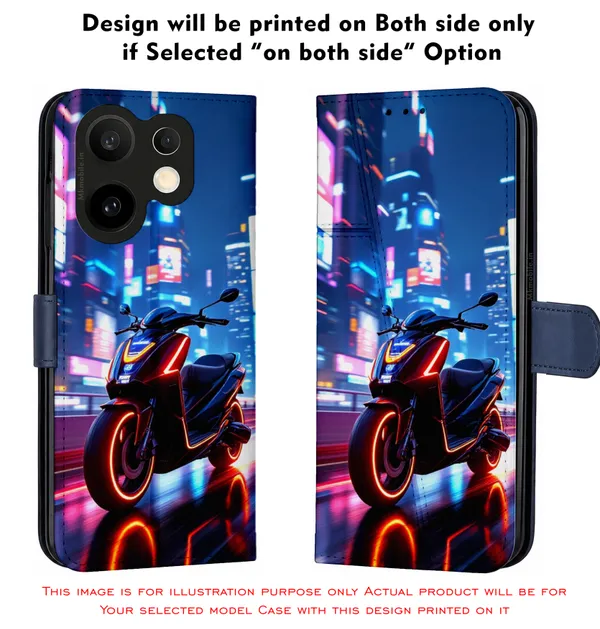 Neon_Scooter__Design_Printed_Flip_Case_Cover_With_Camera_Protection_Mk000161_Fcuv