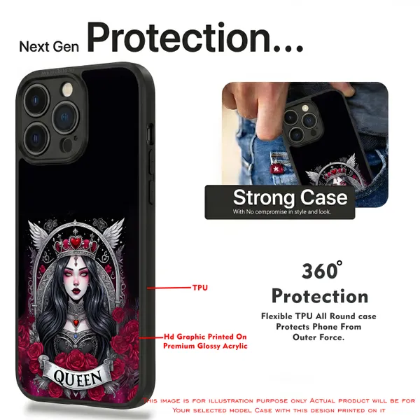 Black_Gothic_Queen__Design_Printed_Premium_Glossy_Back_Case_Cover_With_Camera_Protection_Mk000164_Bx