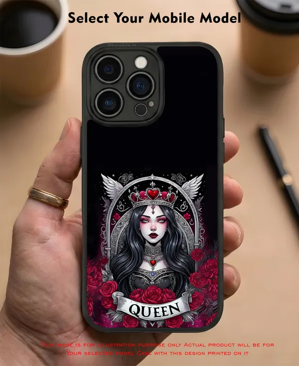 Black_Gothic_Queen__Design_Printed_Premium_Glossy_Back_Case_Cover_With_Camera_Protection_Mk000164_Bx
