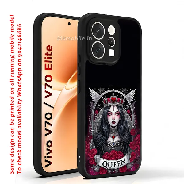 Black_Gothic_Queen_Design_Printed_Premium_Glossy_Back_Case_Cover_With_Camera_Protection_For_Vivo_V70_5G_/_V70_5G_Elite_Mk000164_Bx