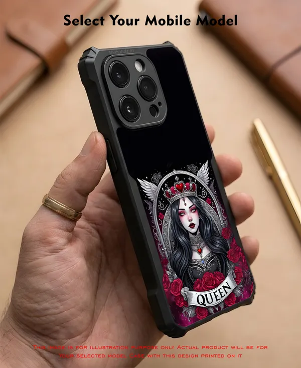 Black_Gothic_Queen__Design_Printed_Bumper_Glossy_Back_Case_Cover_With_Camera_Protection_Mk000164_Ip