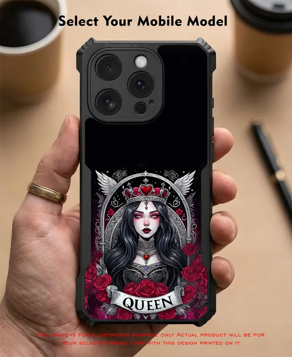 Black_Gothic_Queen__Design_Printed_Bumper_Glossy_Back_Case_Cover_With_Camera_Protection_Mk000164_Ip