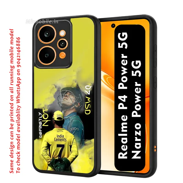 Ms_Dhoni_Csk_Yellow_Jersey_Design_Printed_Premium_Glossy_Back_Case_Cover_With_Camera_Protection_For_Realme_P4_Power_5G_/_Narzo_Power_5G_Mk000175_Bx