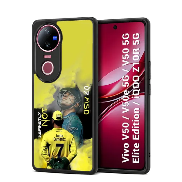 Ms_Dhoni_Csk_Yellow_Jersey_Design_Printed_Premium_Glossy_Back_Case_Cover_With_Camera_Protection_For_Vivo_V50_/_V50e_/_V50_5g_Elite_Edition_/_iQOO_Z10r_5g_Mk000175_Bx