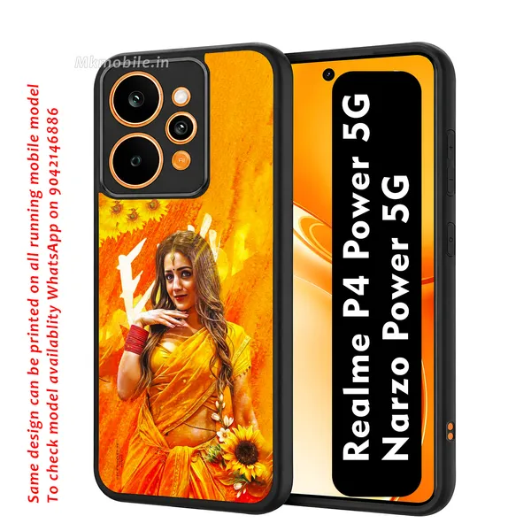 Actress_Trisha_In_Yellow_Saree_Design_Printed_Premium_Glossy_Back_Case_Cover_With_Camera_Protection_For_Realme_P4_Power_5G_/_Narzo_Power_5G_Mk000177_Bx