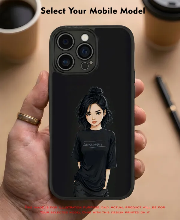 Black_Illustrated_Girl_Design_Printed_Premium_Glossy_Back_Case_Cover_With_Camera_Protection_Mk000185_Bx