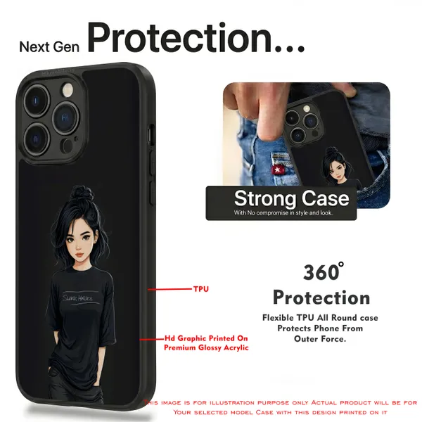 Black_Illustrated_Girl_Design_Printed_Premium_Glossy_Back_Case_Cover_With_Camera_Protection_Mk000185_Bx