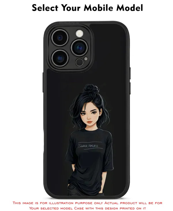 Black_Illustrated_Girl_Design_Printed_Premium_Glossy_Back_Case_Cover_With_Camera_Protection_Mk000185_Bx