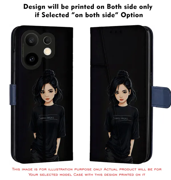Black_Illustrated_Girl_Design_Printed_Flip_Case_Cover_With_Camera_Protection_Mk000185_Fcuv