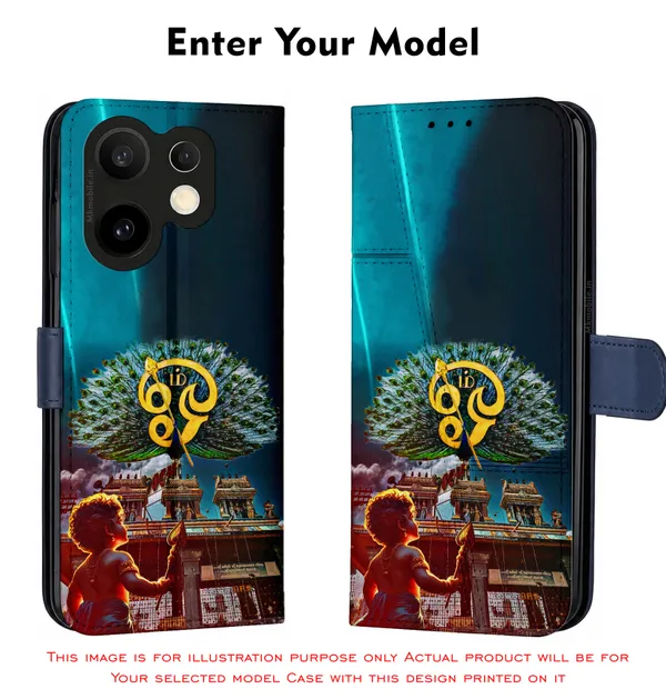 Om_Muruga_Tamil_Religious_Design_Printed_Flip_Case_Cover_With_Camera_Protection_Mk000197_Fcuv