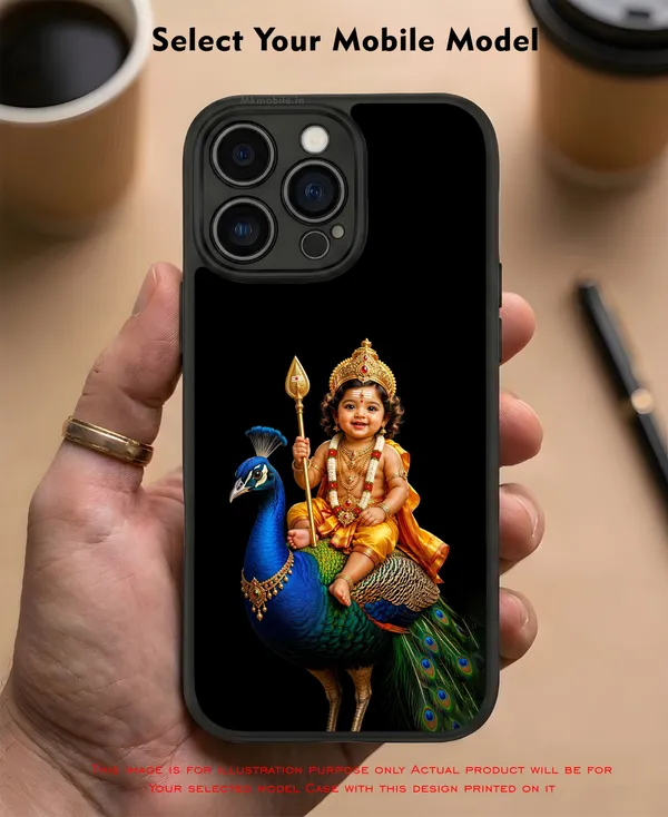 Lord_Murugan_And_Peacock__Design_Printed_Premium_Glossy_Back_Case_Cover_With_Camera_Protection_Mk000205_Bx