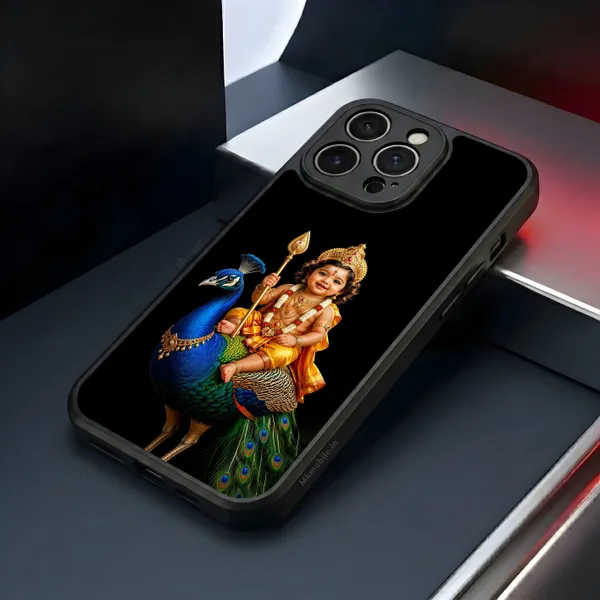 Lord_Murugan_And_Peacock__Design_Printed_Premium_Glossy_Back_Case_Cover_With_Camera_Protection_Mk000205_Bx