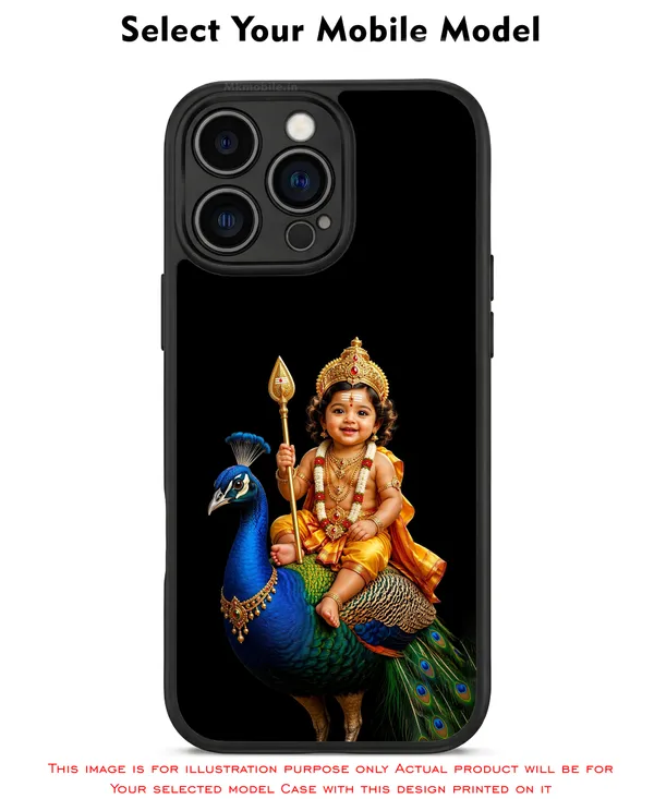 Lord_Murugan_And_Peacock__Design_Printed_Premium_Glossy_Back_Case_Cover_With_Camera_Protection_Mk000205_Bx