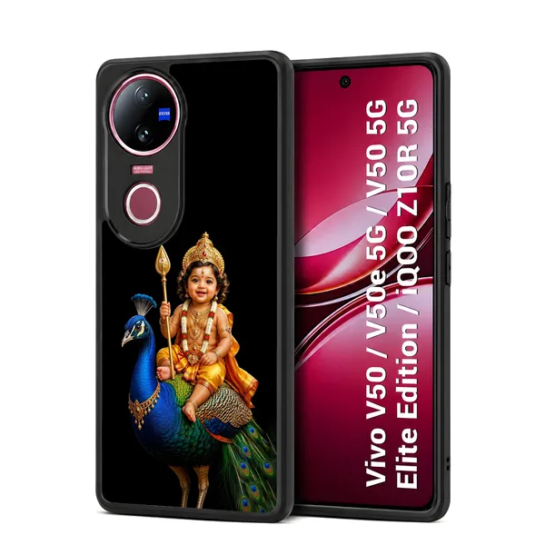 Lord_Murugan_And_Peacock_Design_Printed_Premium_Glossy_Back_Case_Cover_With_Camera_Protection_For_Vivo_V50_/_V50e_/_V50_5g_Elite_Edition_/_iQOO_Z10r_5g_Mk000205_Bx