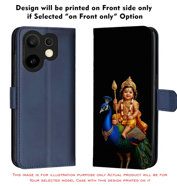 Lord_Murugan_And_Peacock__Design_Printed_Flip_Case_Cover_With_Camera_Protection_Mk000205_Fcuv
