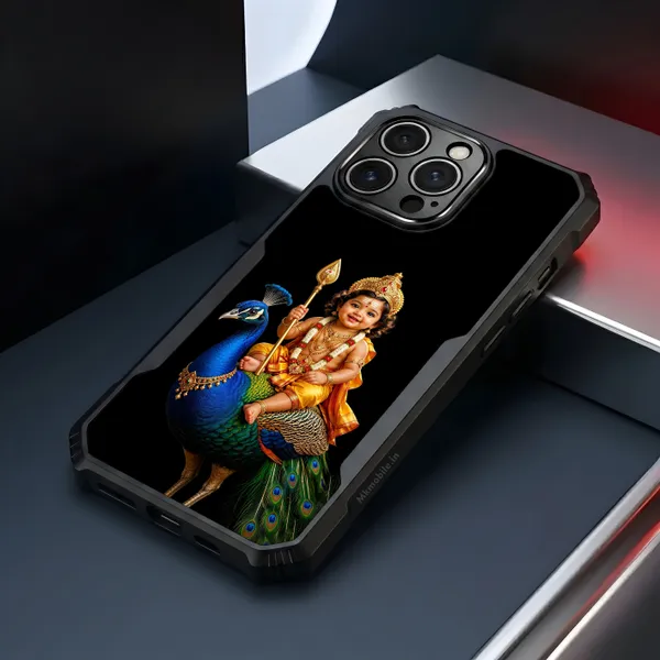 Lord_Murugan_And_Peacock__Design_Printed_Bumper_Glossy_Back_Case_Cover_With_Camera_Protection_Mk000205_Ip