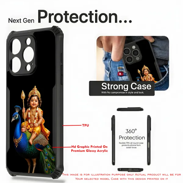 Lord_Murugan_And_Peacock__Design_Printed_Bumper_Glossy_Back_Case_Cover_With_Camera_Protection_Mk000205_Ip