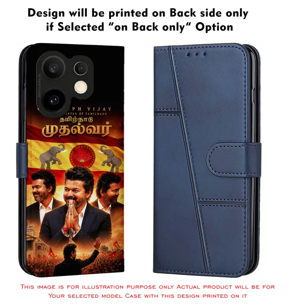 Tvk_Cm_C_Joseph_Vijay_Thalapathy_Mudhalvar_Design_Printed_Flip_Case_Cover_With_Camera_Protection_Mk000212_Fcuv