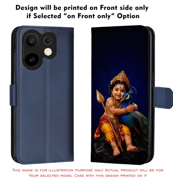 Baby_Krishna_With_Peacock__Design_Printed_Flip_Case_Cover_With_Camera_Protection_Mk000218_Fcuv