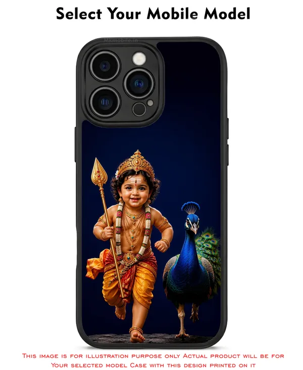 Lord_Murugan_With_Peacock_Design_Printed_Premium_Glossy_Back_Case_Cover_With_Camera_Protection_Mk000219_Bx