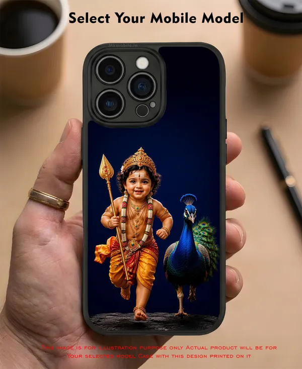 Lord_Murugan_With_Peacock_Design_Printed_Premium_Glossy_Back_Case_Cover_With_Camera_Protection_Mk000219_Bx