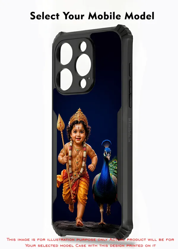 Lord_Murugan_With_Peacock_Design_Printed_Bumper_Glossy_Back_Case_Cover_With_Camera_Protection_Mk000219_Ip