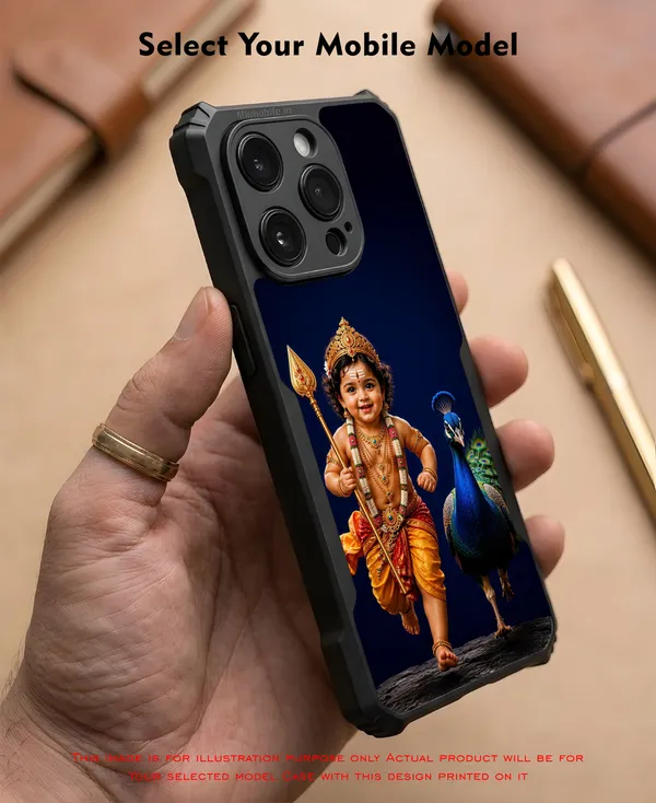 Lord_Murugan_With_Peacock_Design_Printed_Bumper_Glossy_Back_Case_Cover_With_Camera_Protection_Mk000219_Ip