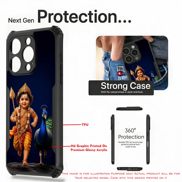 Lord_Murugan_With_Peacock_Design_Printed_Bumper_Glossy_Back_Case_Cover_With_Camera_Protection_Mk000219_Ip