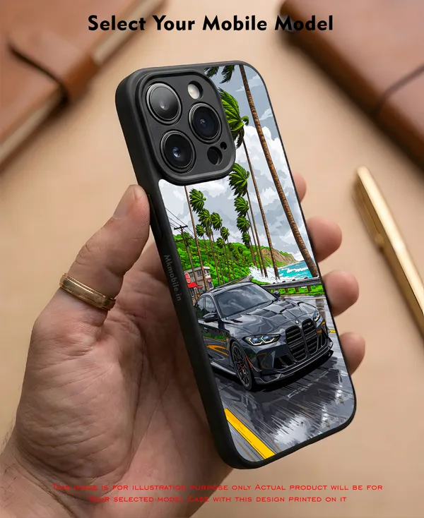 Sports_Car_On_Street__Design_Printed_Premium_Glossy_Back_Case_Cover_With_Camera_Protection_Mk000228_Bx