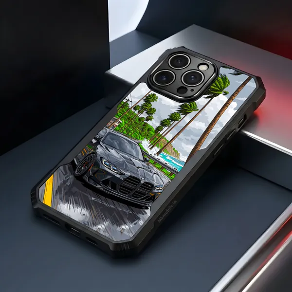 Sports_Car_On_Street__Design_Printed_Bumper_Glossy_Back_Case_Cover_With_Camera_Protection_Mk000228_Ip
