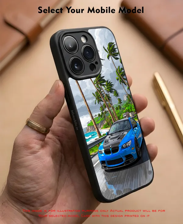 Sports_Car_On_Street__Design_Printed_Premium_Glossy_Back_Case_Cover_With_Camera_Protection_Mk000229_Bx
