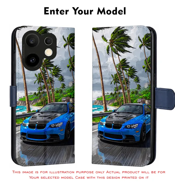 Sports_Car_On_Street__Design_Printed_Flip_Case_Cover_With_Camera_Protection_Mk000229_Fcuv