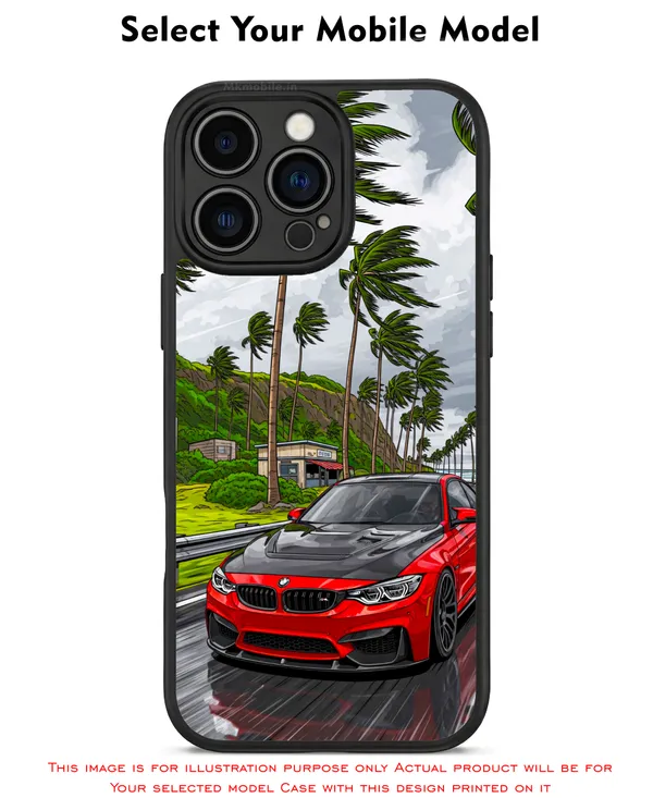 Sports_Car_On_Street__Design_Printed_Premium_Glossy_Back_Case_Cover_With_Camera_Protection_Mk000231_Bx