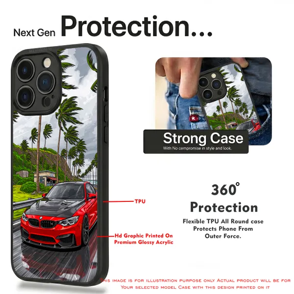 Sports_Car_On_Street__Design_Printed_Premium_Glossy_Back_Case_Cover_With_Camera_Protection_Mk000231_Bx