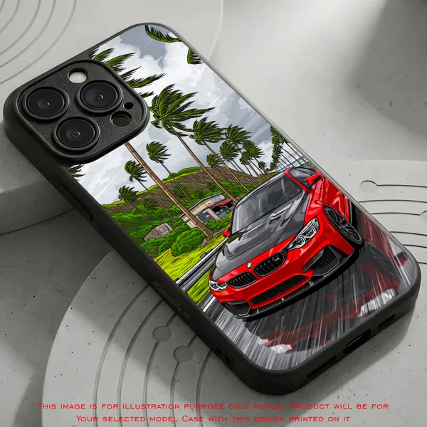 Sports_Car_On_Street__Design_Printed_Premium_Glossy_Back_Case_Cover_With_Camera_Protection_Mk000231_Bx