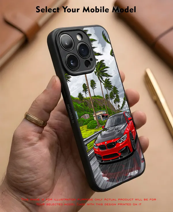Sports_Car_On_Street__Design_Printed_Premium_Glossy_Back_Case_Cover_With_Camera_Protection_Mk000231_Bx