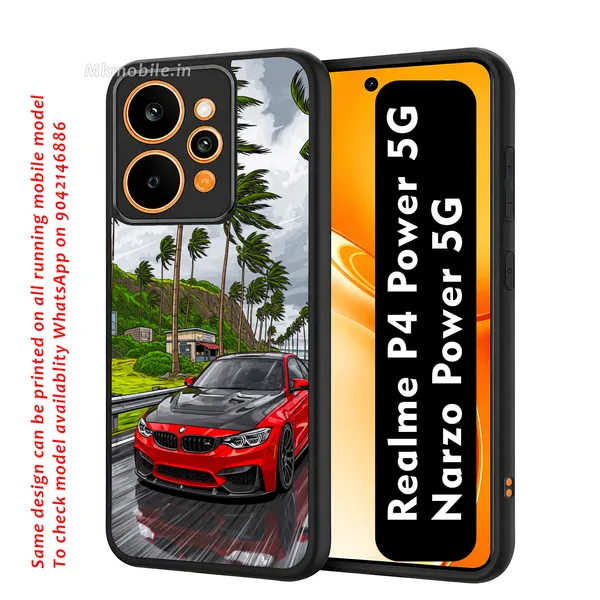 Sports_Car_On_Street_Design_Printed_Premium_Glossy_Back_Case_Cover_With_Camera_Protection_For_Realme_P4_Power_5G_/_Narzo_Power_5G_Mk000231_Bx