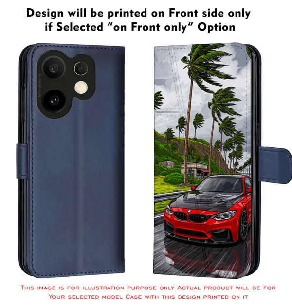 Sports_Car_On_Street__Design_Printed_Flip_Case_Cover_With_Camera_Protection_Mk000231_Fcuv