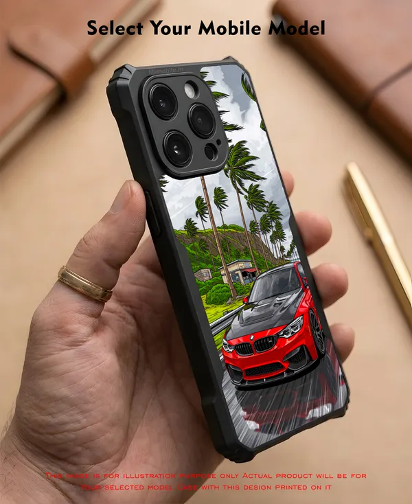 Sports_Car_On_Street__Design_Printed_Bumper_Glossy_Back_Case_Cover_With_Camera_Protection_Mk000231_Ip