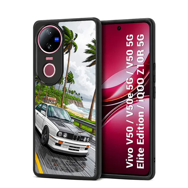 Sports_Car_On_Street_Design_Printed_Premium_Glossy_Back_Case_Cover_With_Camera_Protection_For_Vivo_V50_/_V50e_/_V50_5g_Elite_Edition_/_iQOO_Z10r_5g_Mk000232_Bx
